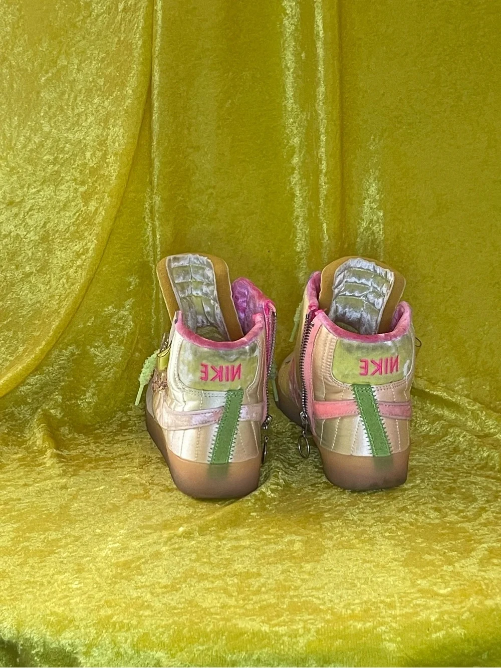 Nike Mid Tops “Pink limeade”